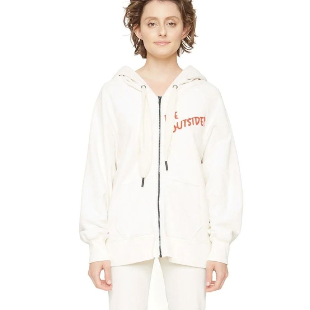 Sandrine Rose X Free People "The Outsider" Zip Oversize Sweatshirt Hoodie Jacket